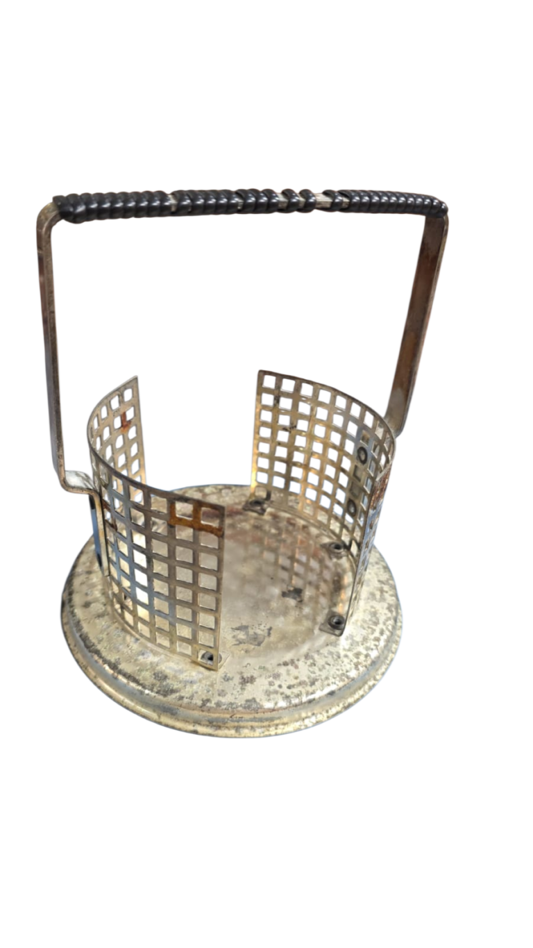 Antiga base para porta copos espessurada a prata