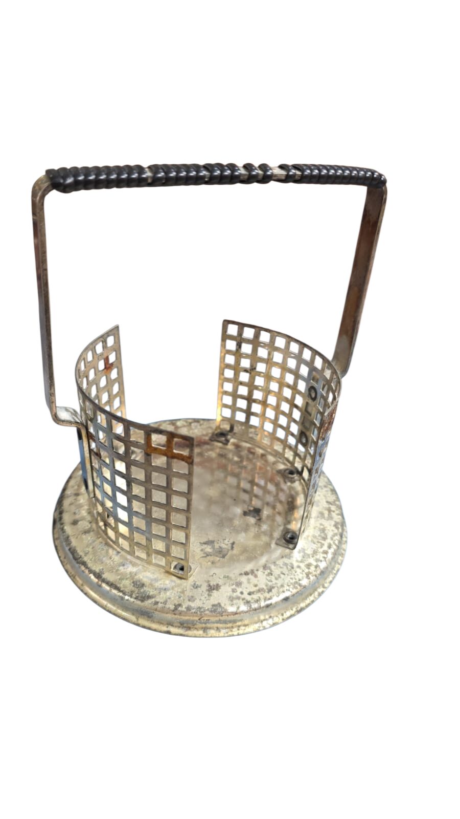 Antiga base para porta copos espessurada a prata