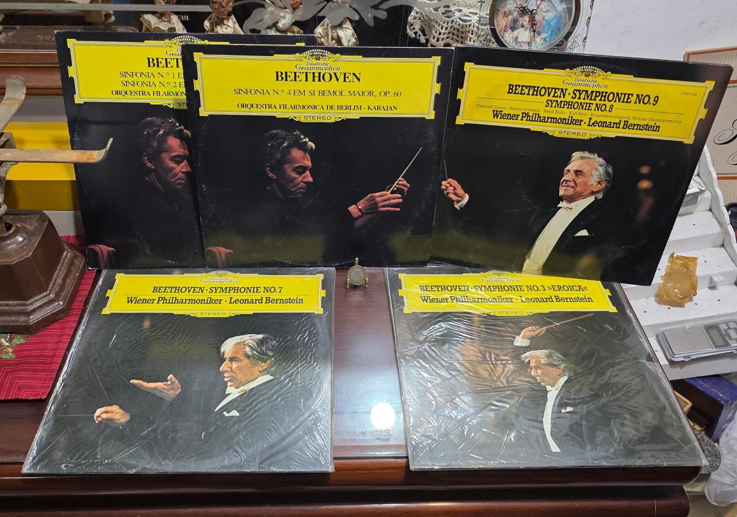 Coleção com 5 discos de vinil de música clássica com sinfonias de Beethoven - Imagem 2