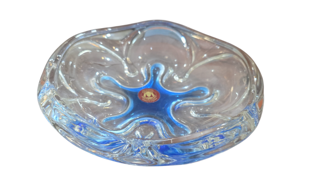 Elegante centro de mesa ainda selado em cristal alemão