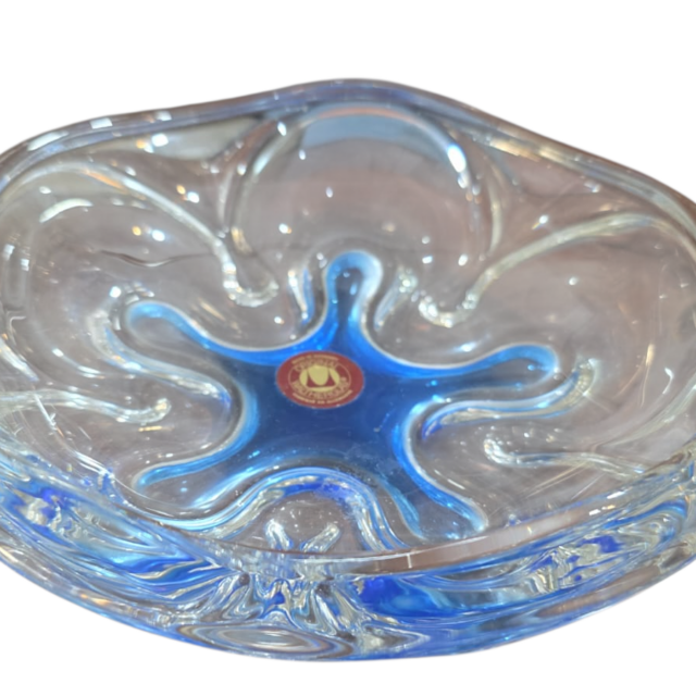 Elegante centro de mesa ainda selado em cristal alemão