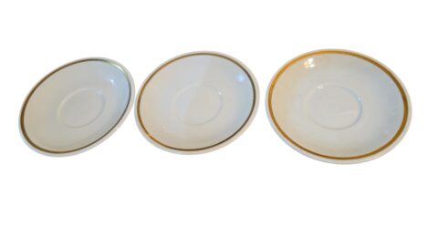 Trio de pires de chá porcelana Steatita