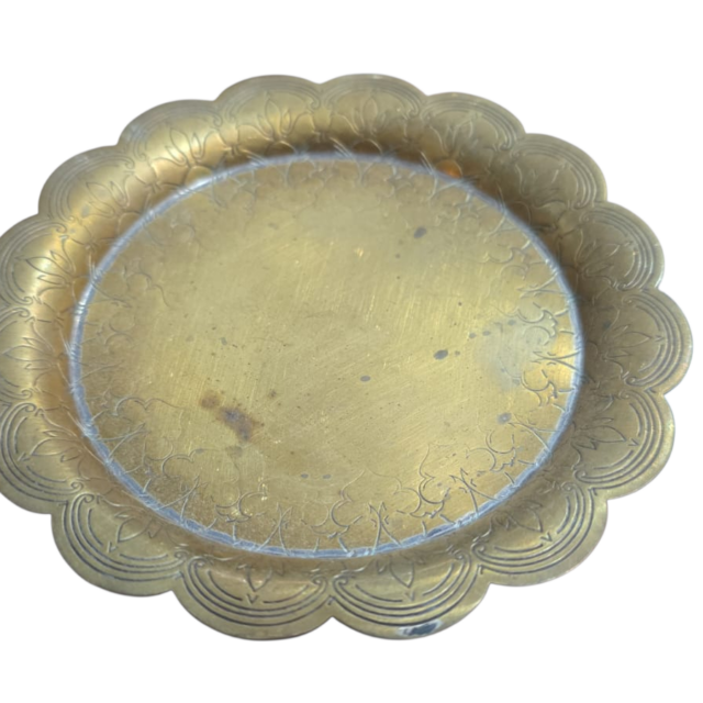 Porta garrafa indiano em dourado metal