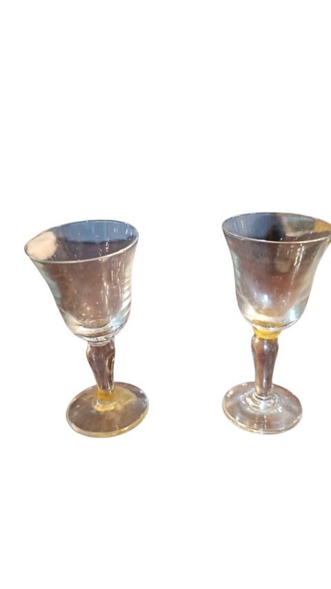Par de Tacinhas de licor de cristal
