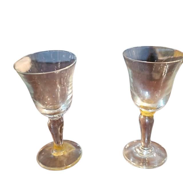 Par de Tacinhas de licor de cristal