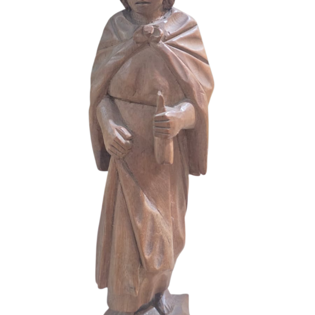 Escola portuguesa, escultura de madeira entalhada a mão, ótima qualidade