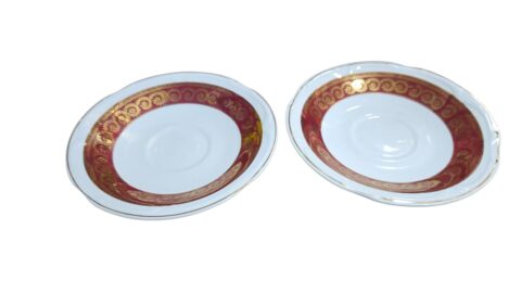 Par de pires de chá de porcelana Steatita