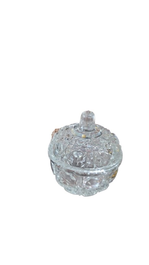 Porta joia maçã antigo, cristal Mauá, com caixa original da época