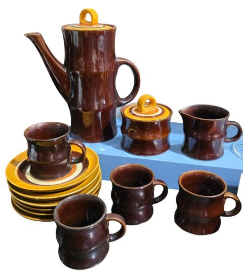 Antigo e belo conjunto de café de louça
