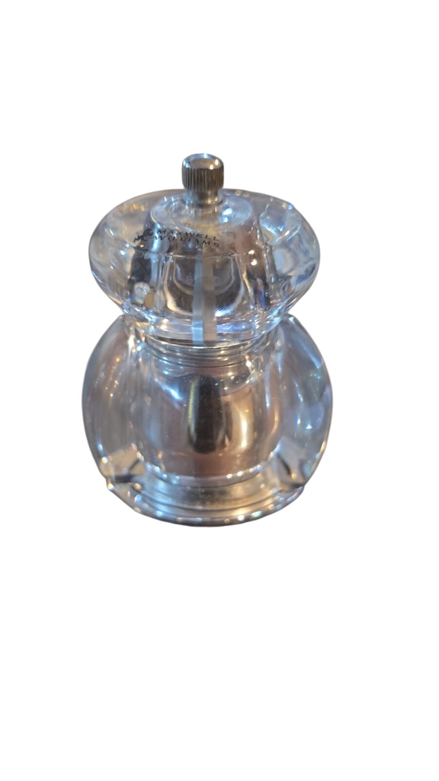 Elegante moedor em acrílico e metal