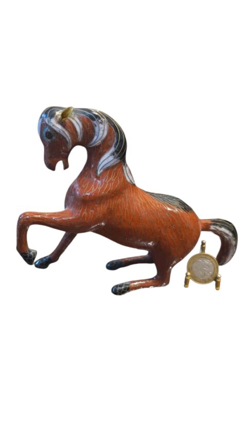 Grande cavalo em cloisonné
