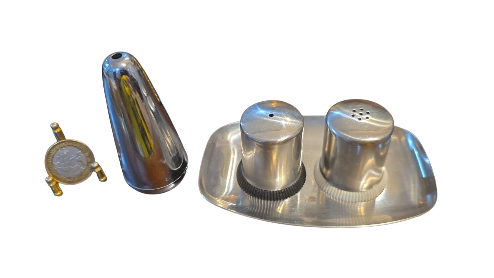 Antigo e raro conjunto Hércules inox