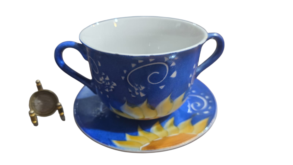 Consommé de porcelana pintado a mão
