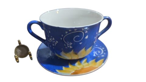 Consommé de porcelana pintado a mão