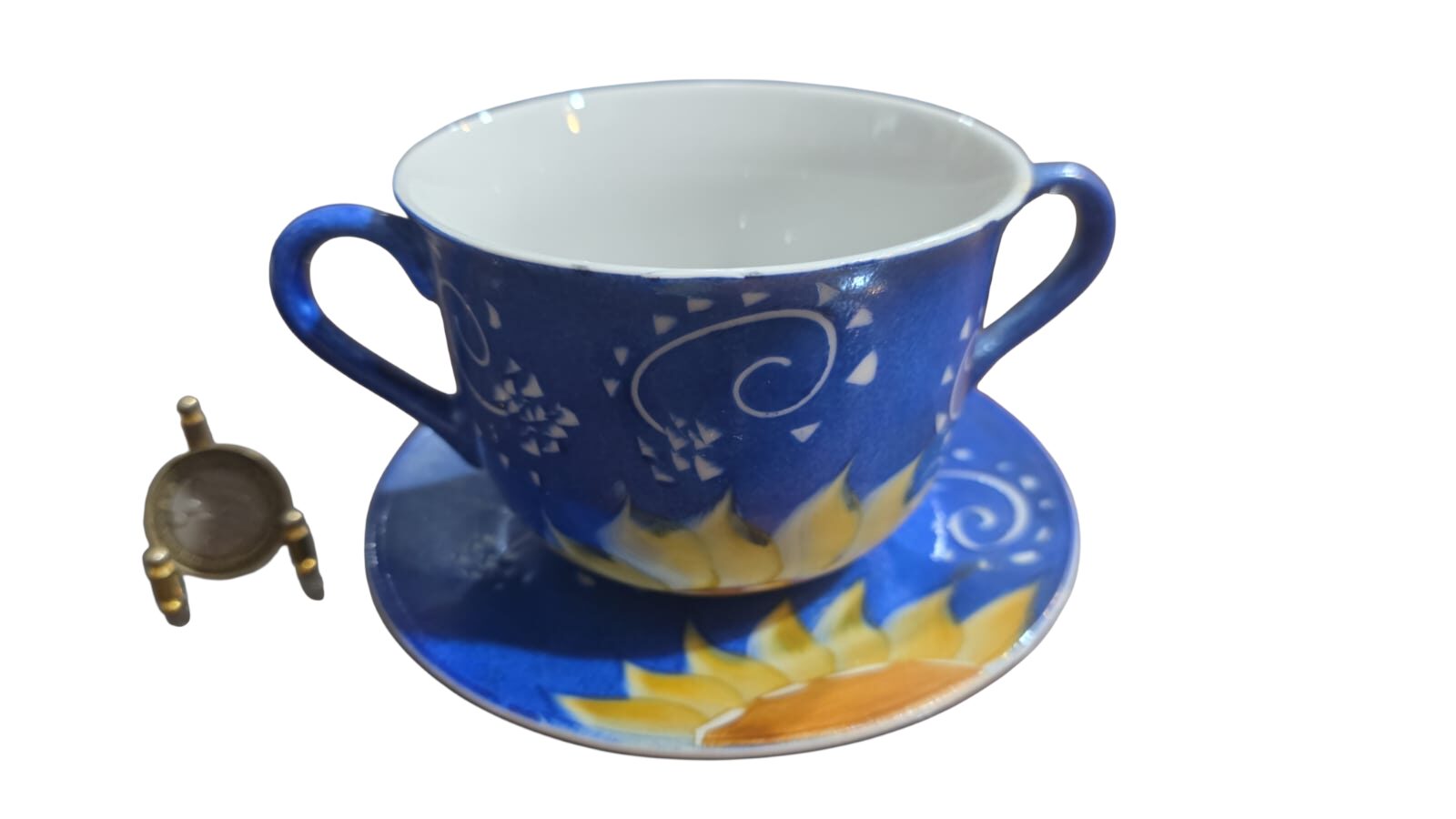 Consommé de porcelana pintado a mão