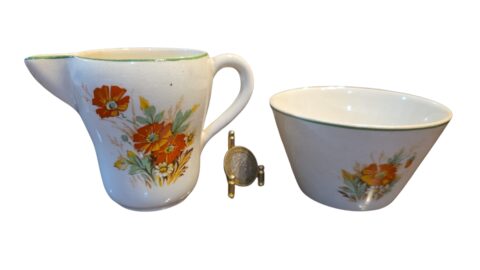 Conjunto inglês, motivos florais