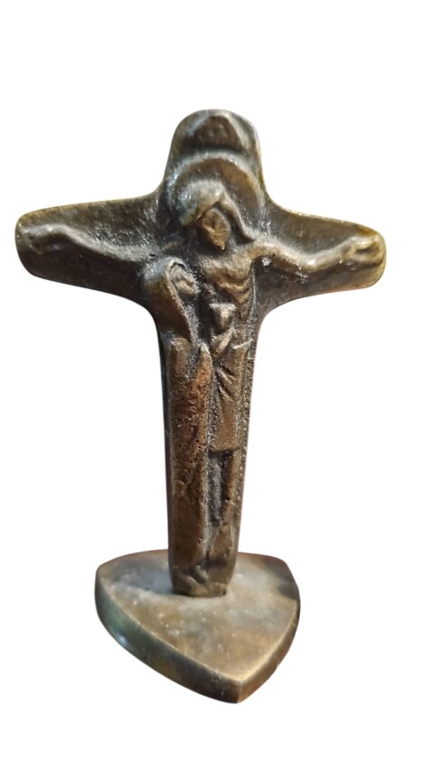 Antiga rara arte sacra de bronze