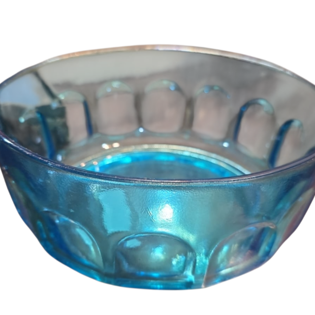 Tigela de vidro azul turquesa
