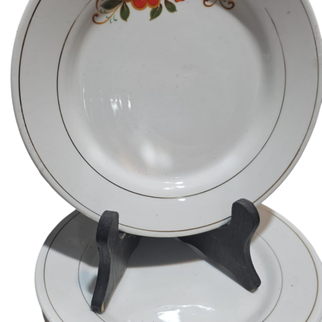 Antigos pratos de sobremesa Oxford, motivos florais.(valor unitário)