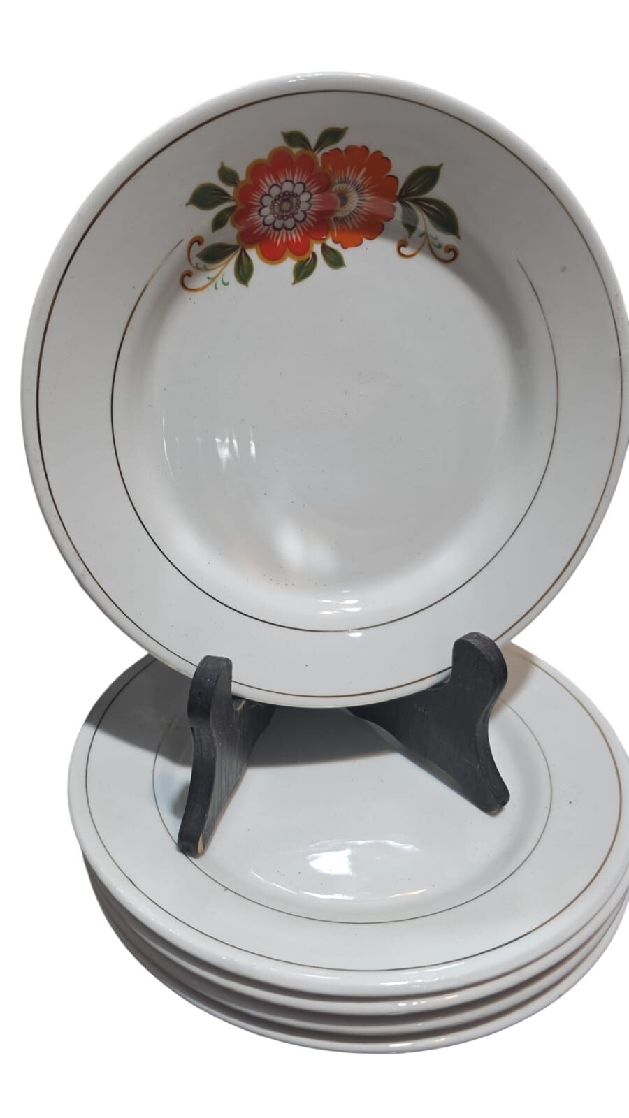 Antigos pratos de sobremesa Oxford, motivos florais.(valor unitário)