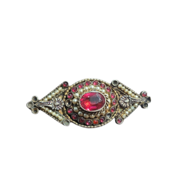 Elegante broche vintage estilo vitoriano