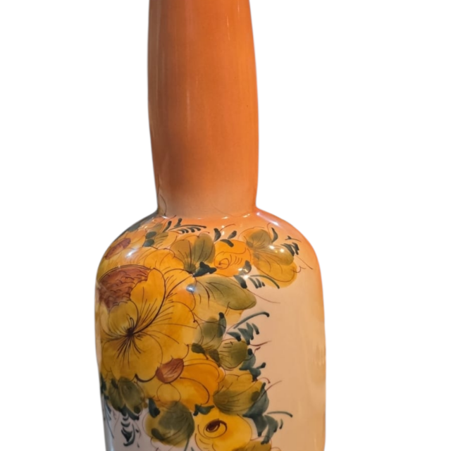 Enorme vaso de louça pintado a mão