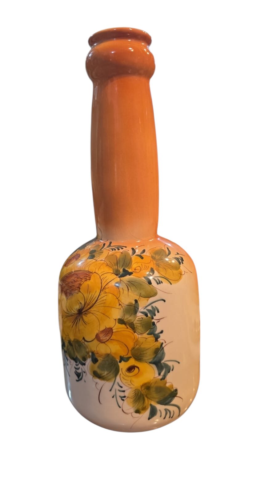 Enorme vaso de louça pintado a mão