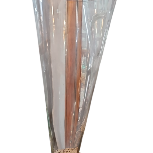 Enorme floreira de vidro/cristal, impecável
