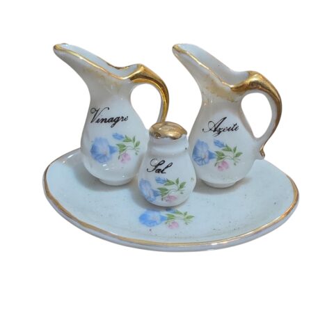 Mini Galheteiro de porcelana