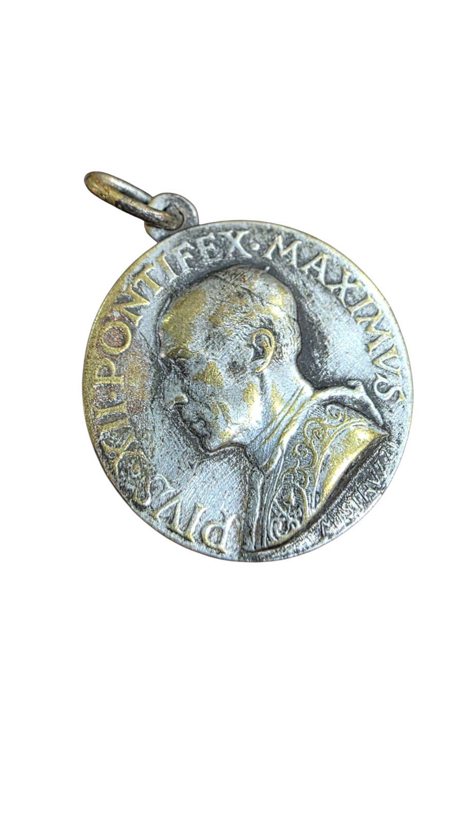 Antigo pingente italiano do Papa Pio XII