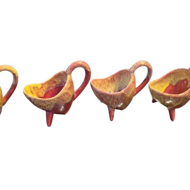 Conjunto de potes de sobremesa de louça
