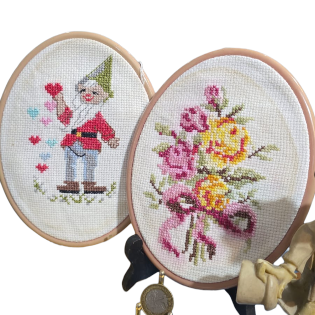 Par de decorações artesanais