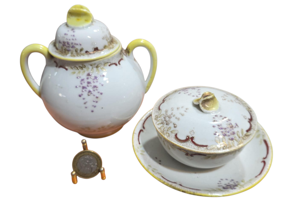 Conjunto de porcelana japonesa pintado a mão
