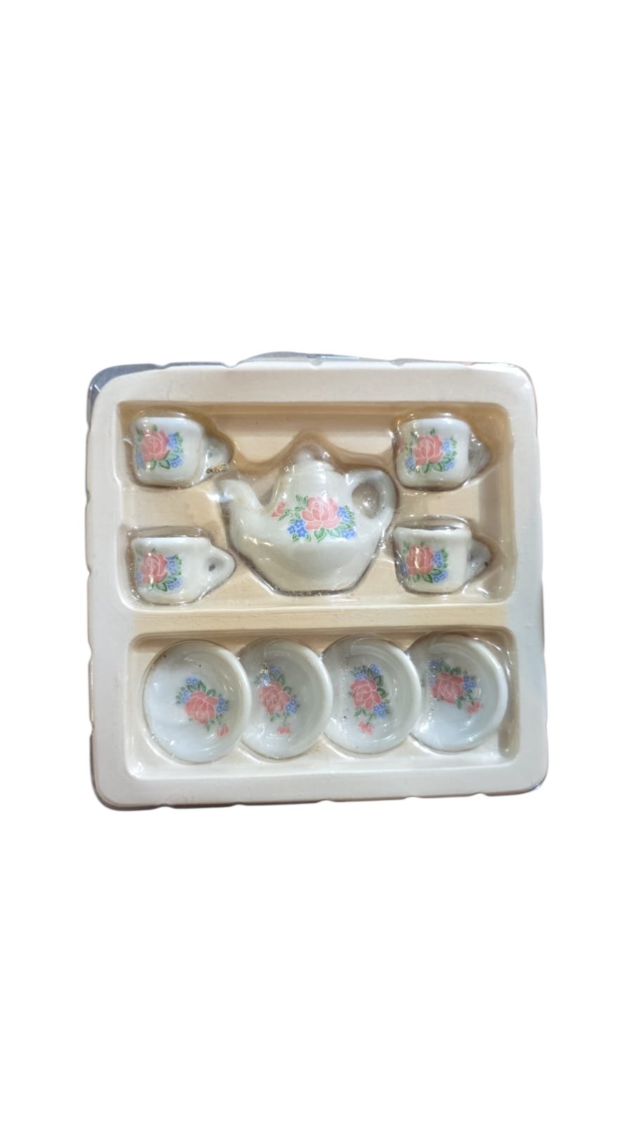 Conjunto de miniaturas de porcelana, na caixa original