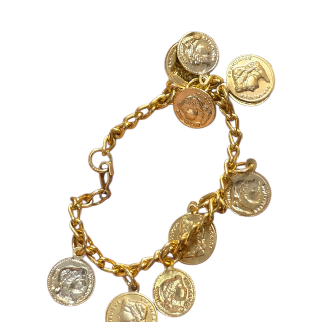 Pulseira cigana em dourado metal