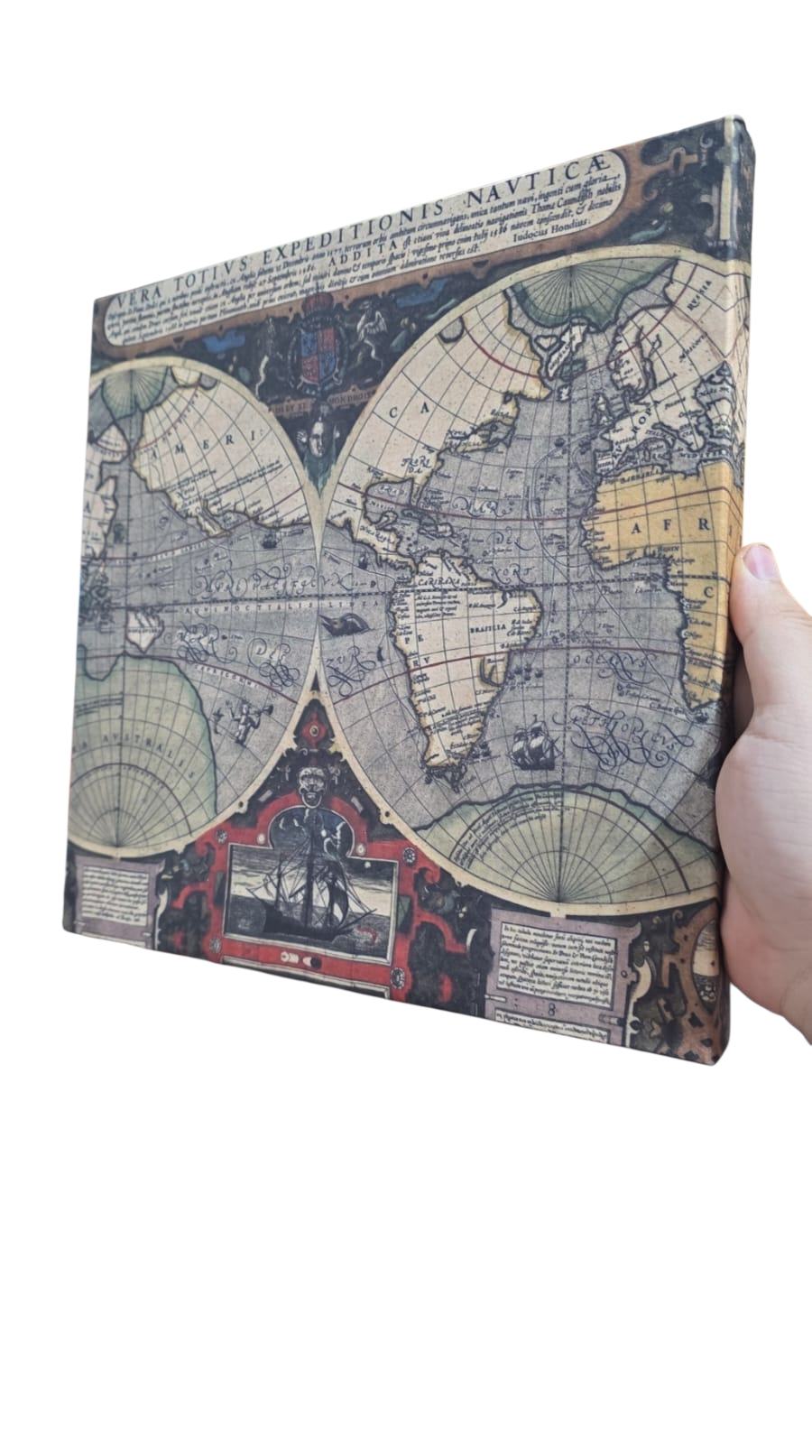 Decoração de parede, ilustração em tecido, mapas antigos