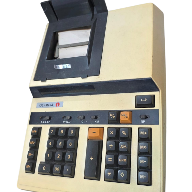 Antiga calculadora Olympia
