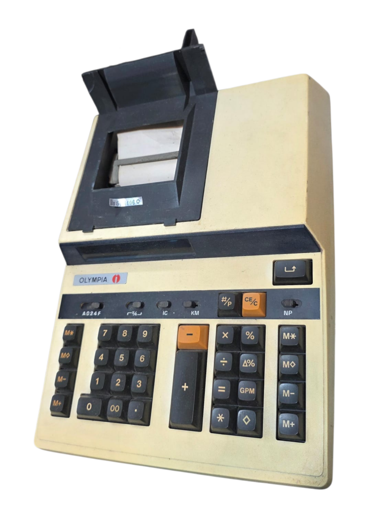 Antiga calculadora Olympia
