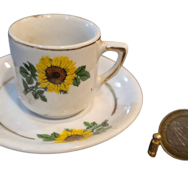 Antiga xícara de porcelana