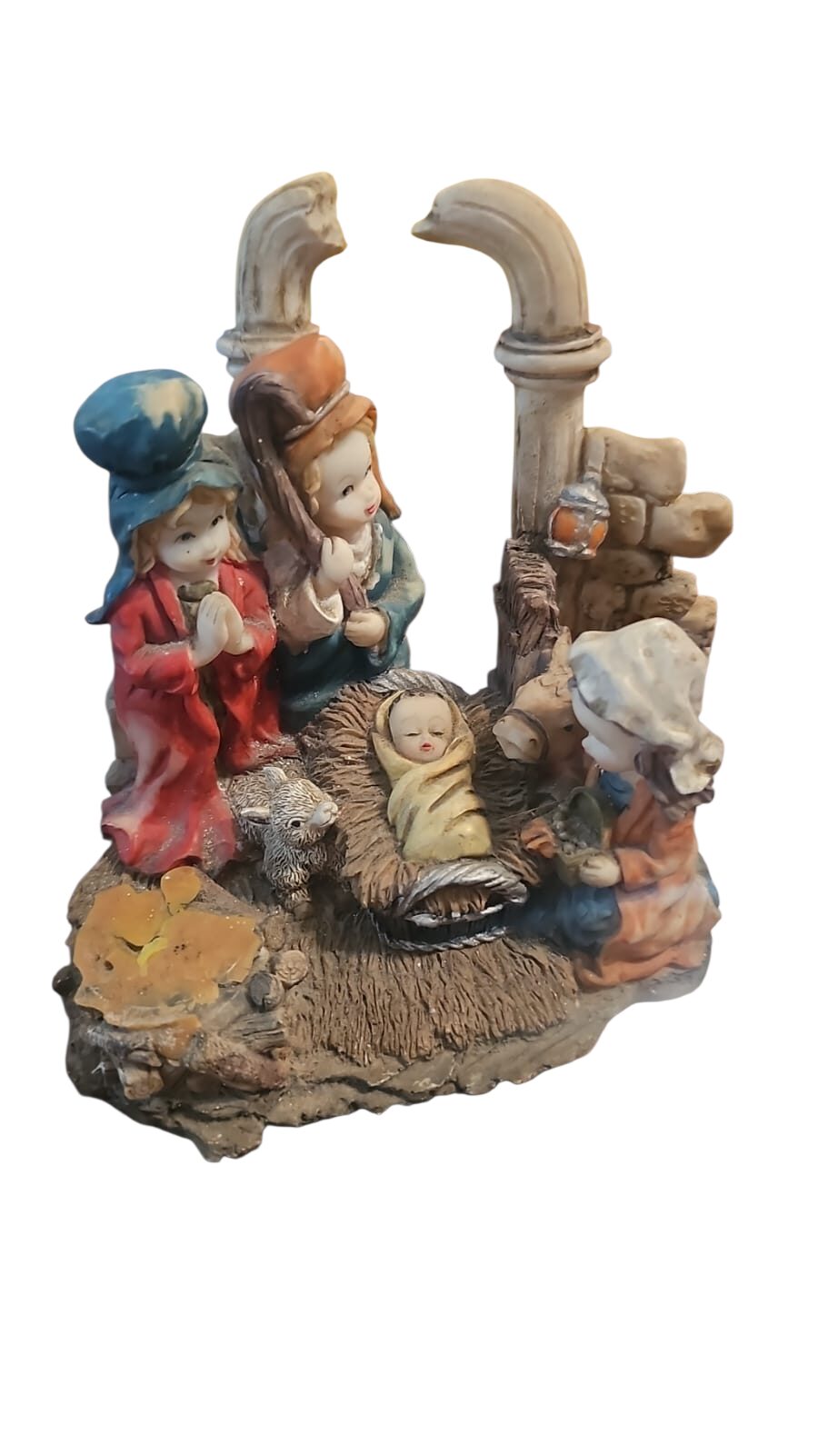 Belo presépio infantil de resina