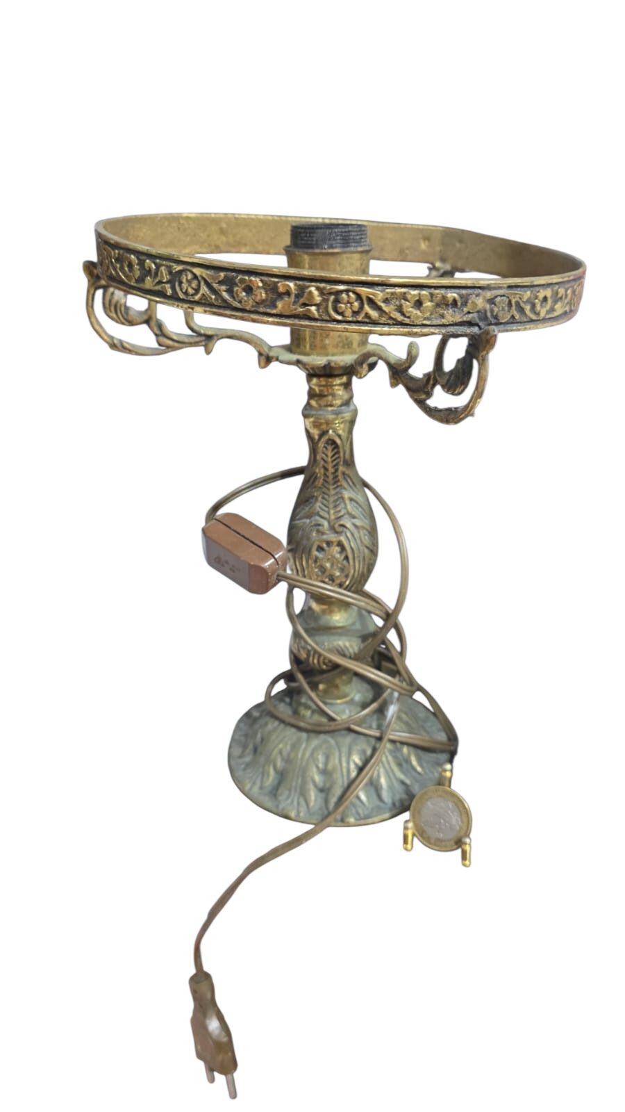 Antigo abajur de bronze