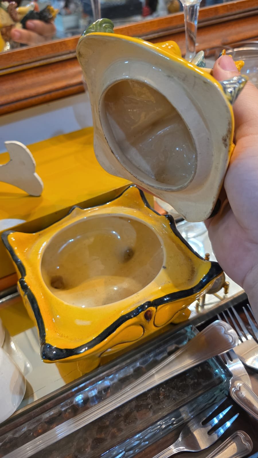 Potiche oriental de louça pintado a mão - Imagem 3