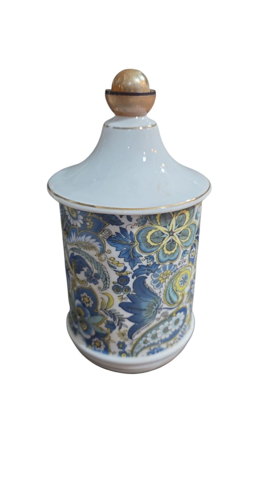 Elegante pote de porcelana, belíssima arte