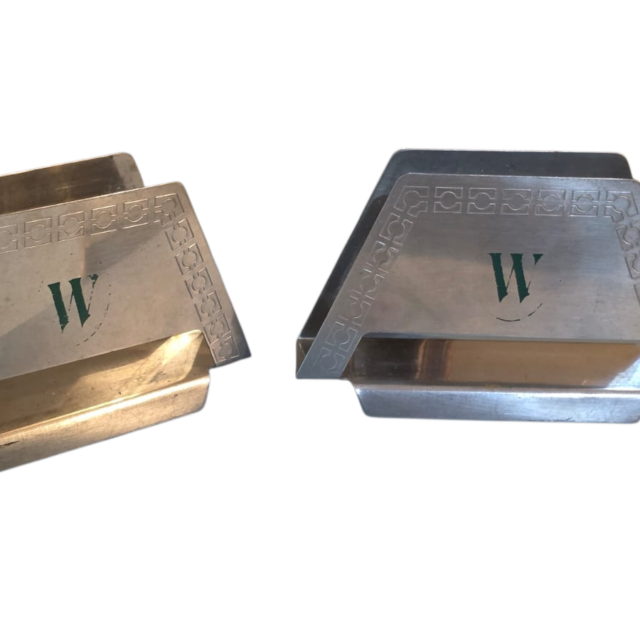 Par de porta guardanapos Hércules Inox