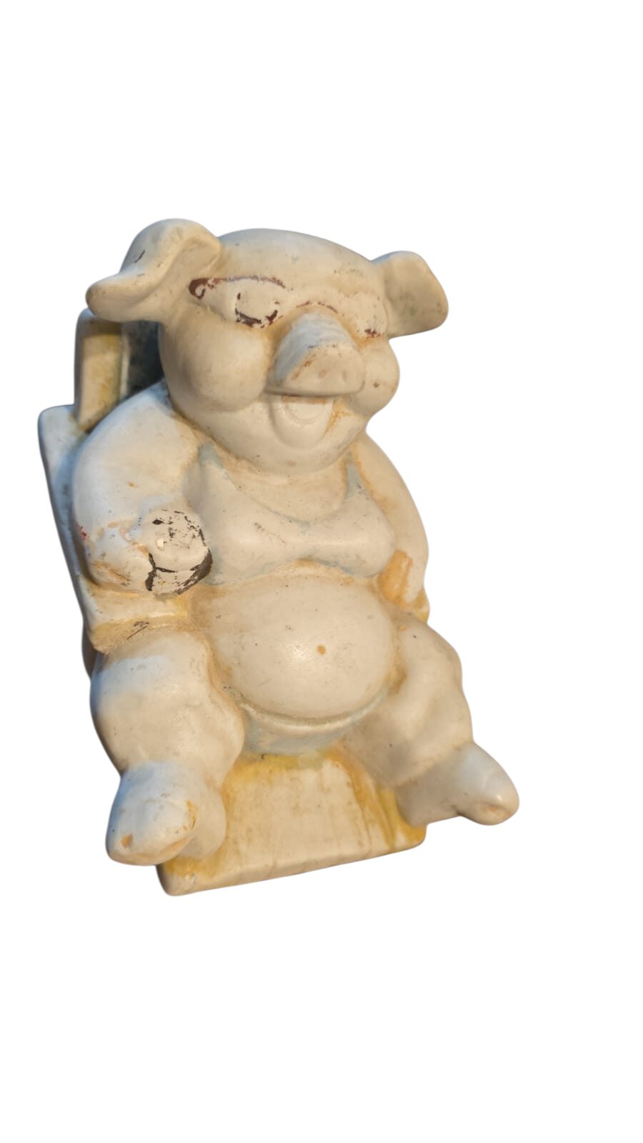 Antigo cofre de porcelana de porquinho