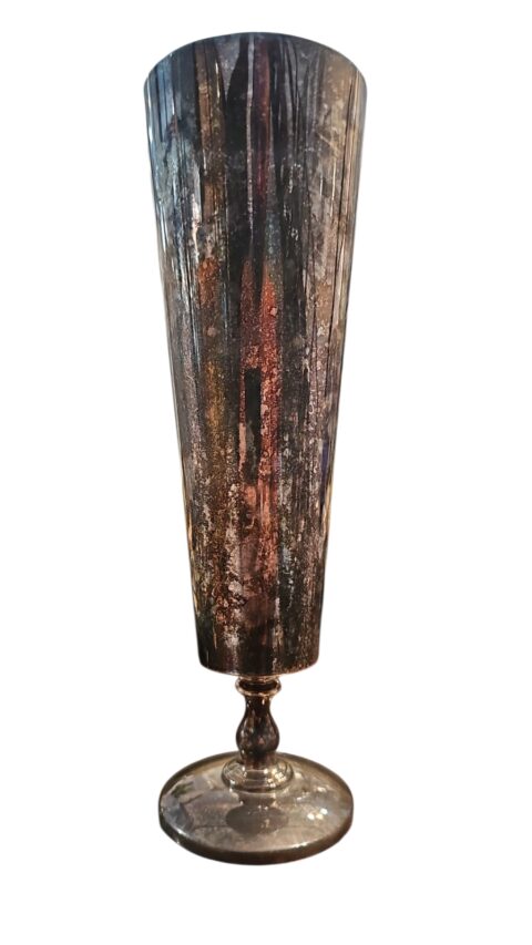 Elegante floreira Eberle espessurada prata