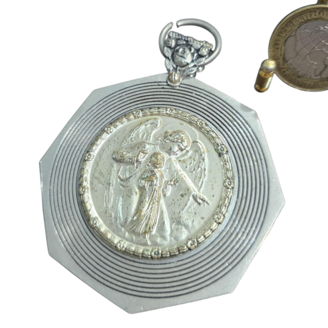 Antigo sacro de pendurar Anjo da Guarda
