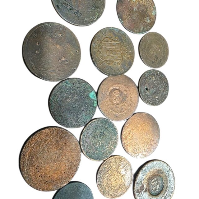 Antiga e raríssima coleção de moedas Brasil Império, século XIX
