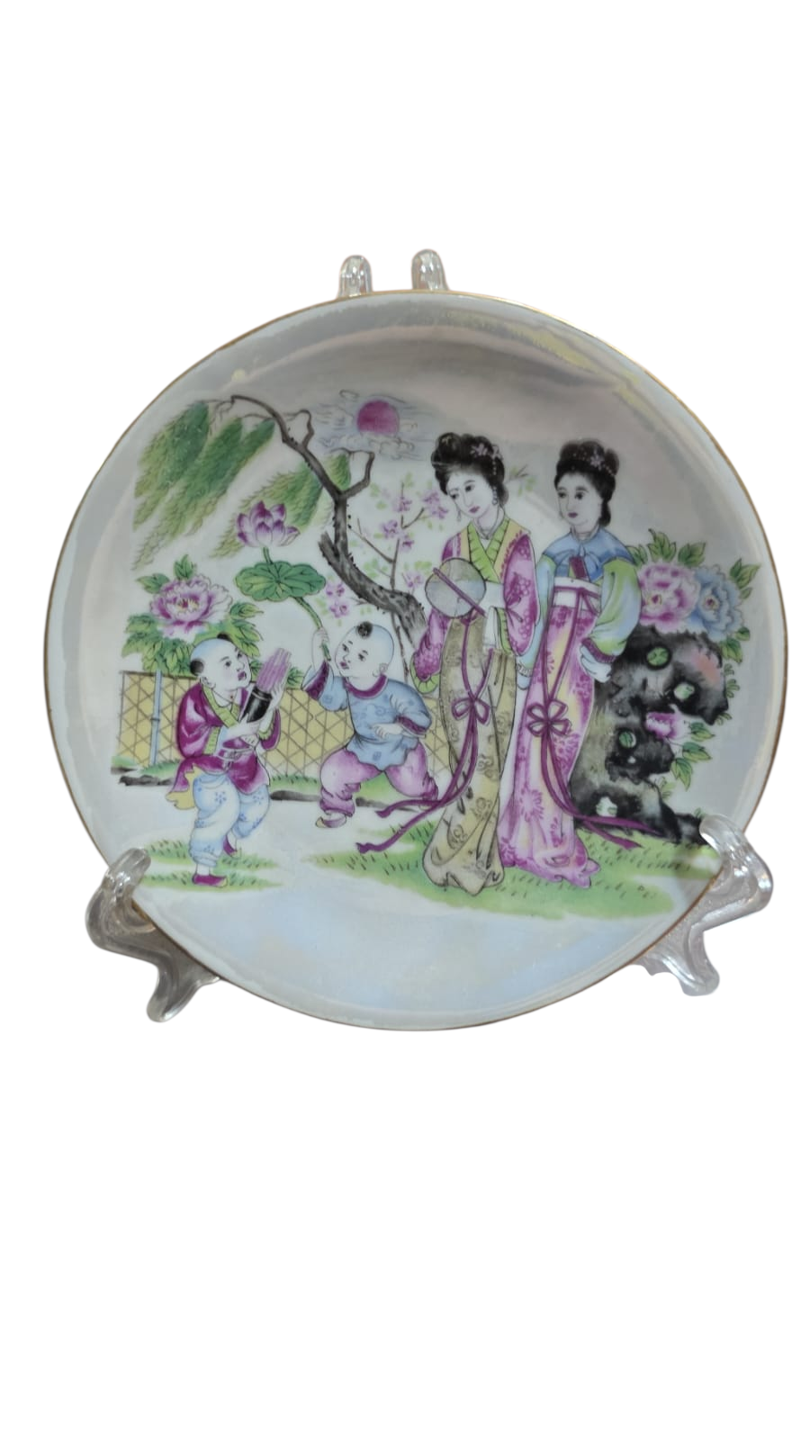 Porcelana oriental, bela arte, com adereço de pendurar