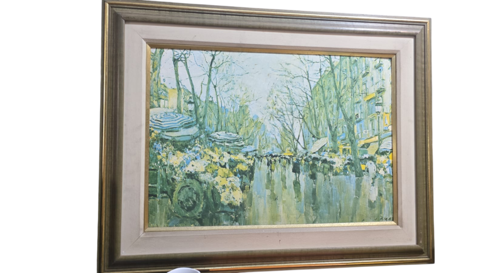 Quadro com reprodução impressa de obra famosa